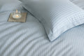 Ice Blue Cotton Satin Bed Sheet Set