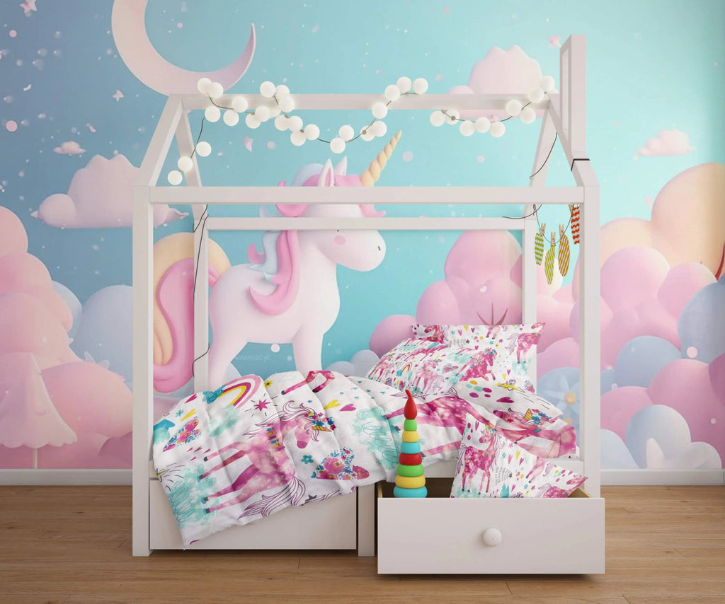 Kids' Unicorn — 3 Piece Bedsheet Set