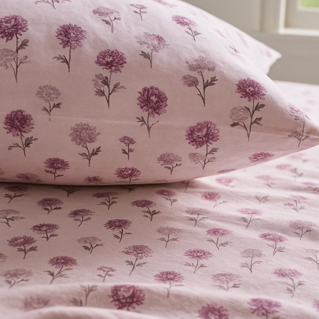 Blush Bloom 100% Pure Cotton Bed Sheet Set – Premium Edition