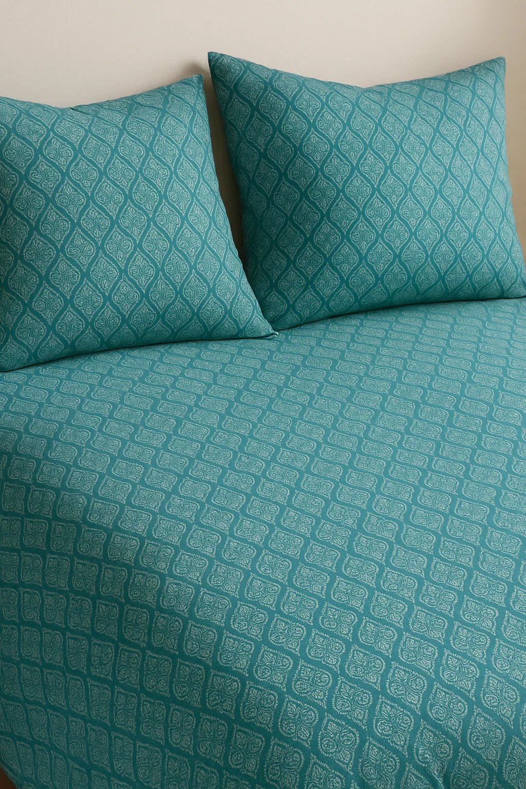 Teal 100% Pure Cotton Bed Sheet Set – Premium Edition