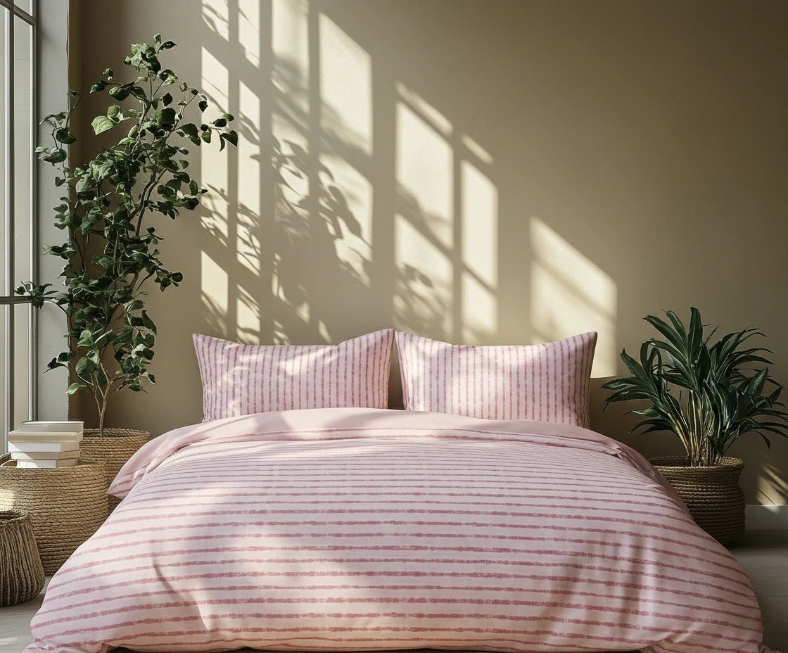 Blush Geometry 100% Cotton Bedding Set – Premium Edition | AARAM BY SS