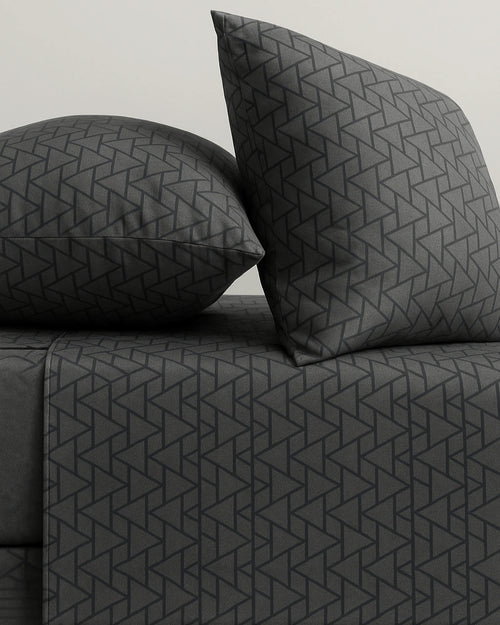 Charcoal Gray 100% Pure Cotton Bed Sheet Set – Premium Edition