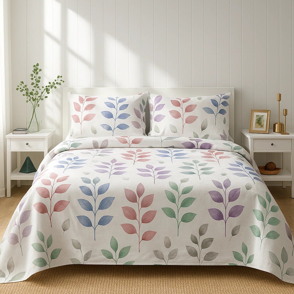 Pastel Garden 100% Pure Cotton Bed Sheet Set – Premium Edition