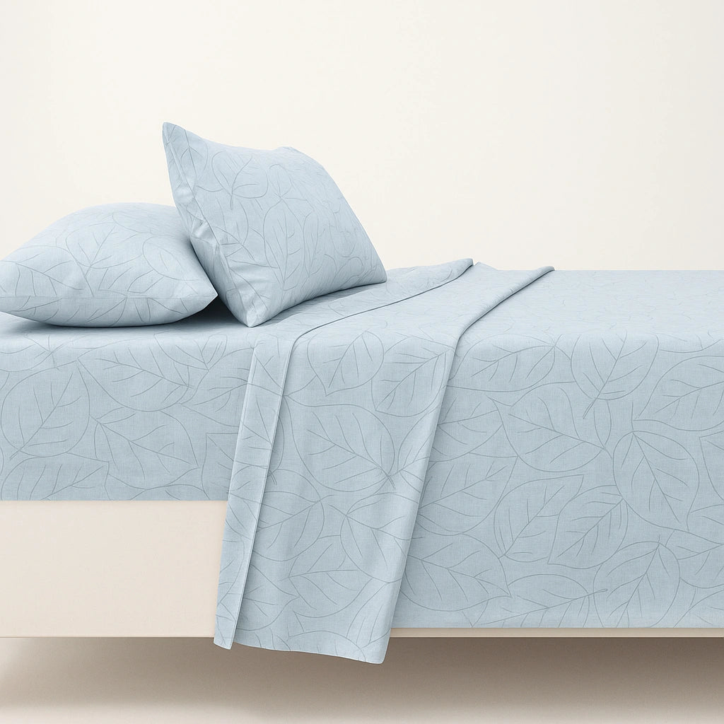 Blueleaf Cotton Bedding Set – Premium Edition | AARAM BY SS