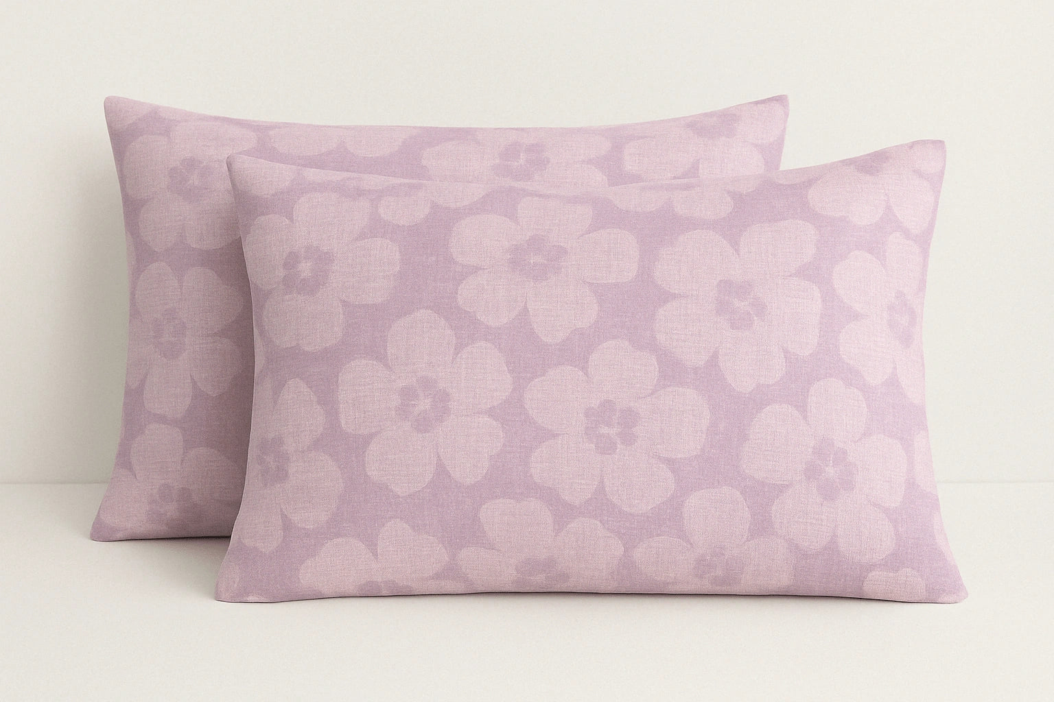 Lilac Floral 100% Pure Cotton Bed Sheet Set – Premium Edition