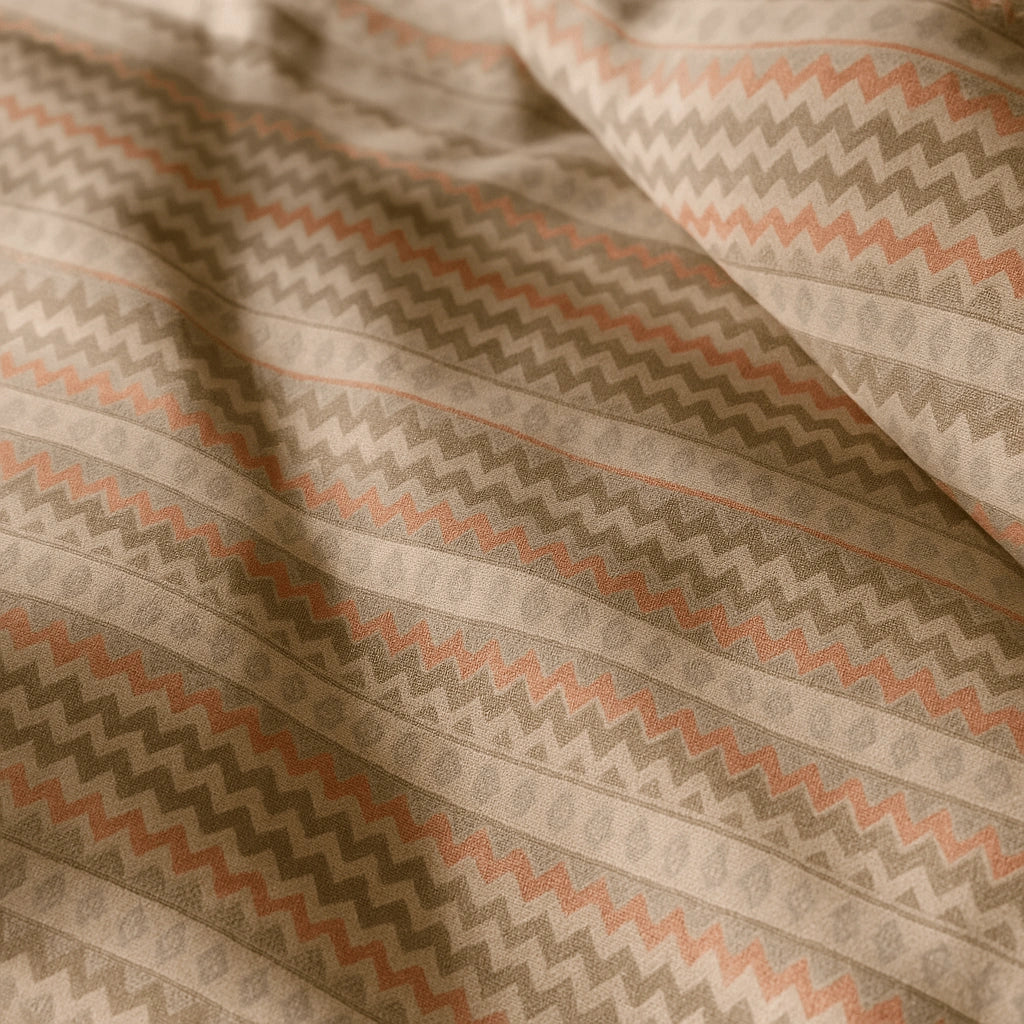 Multicolor Chevron 100% Pure Cotton Bed Sheet Set – Premium Edition